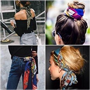 White Scarf with Floral design